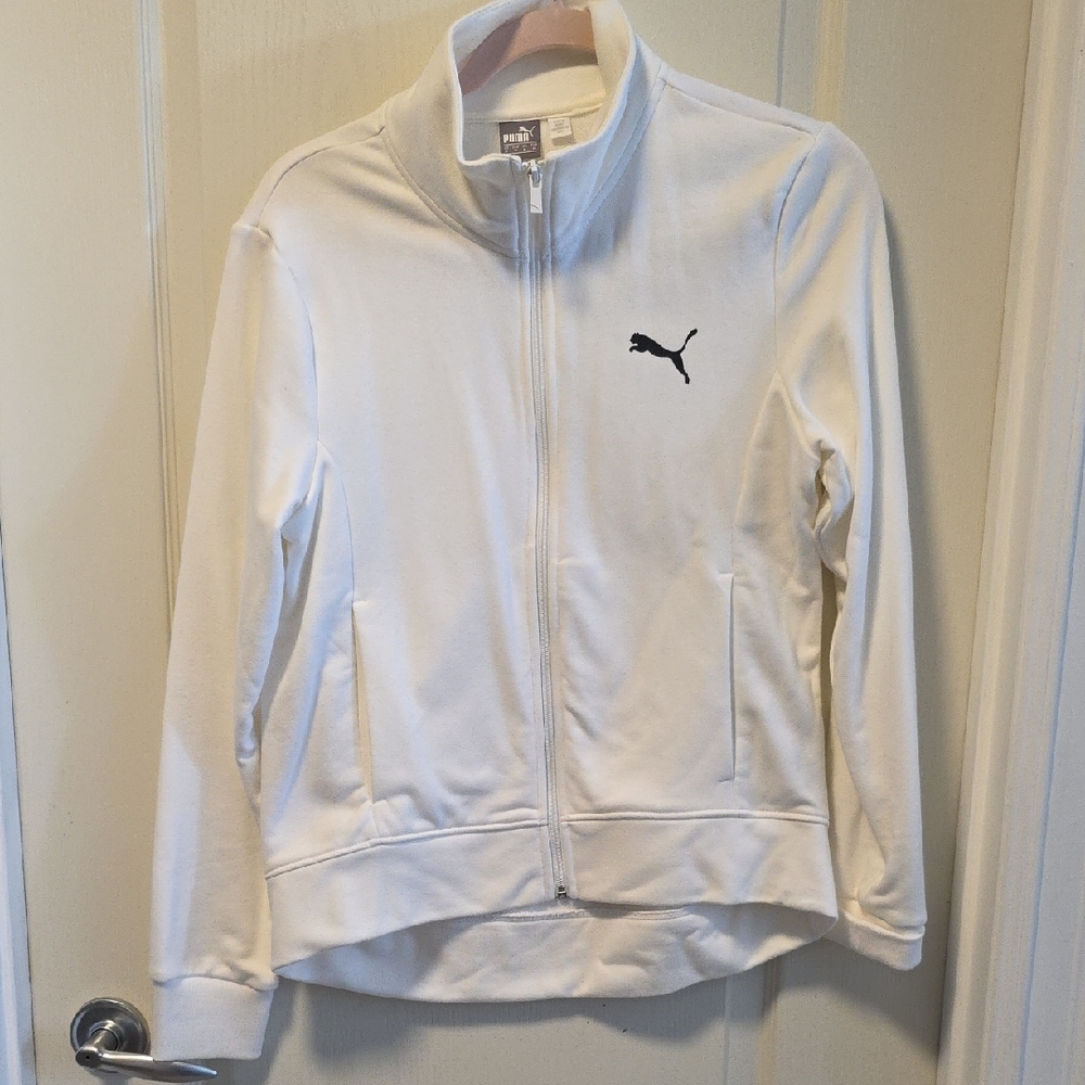 Puma White Zip-Up Jacket